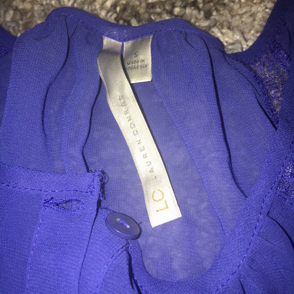 LC Cobalt Blue Button Up Blouse NWOT - Picture 5 of 8